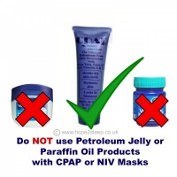 Petroleum Jelly Products Like Vaseline + Vicks Should Not Be Used with CPAP, NIV + Oxygen Masks